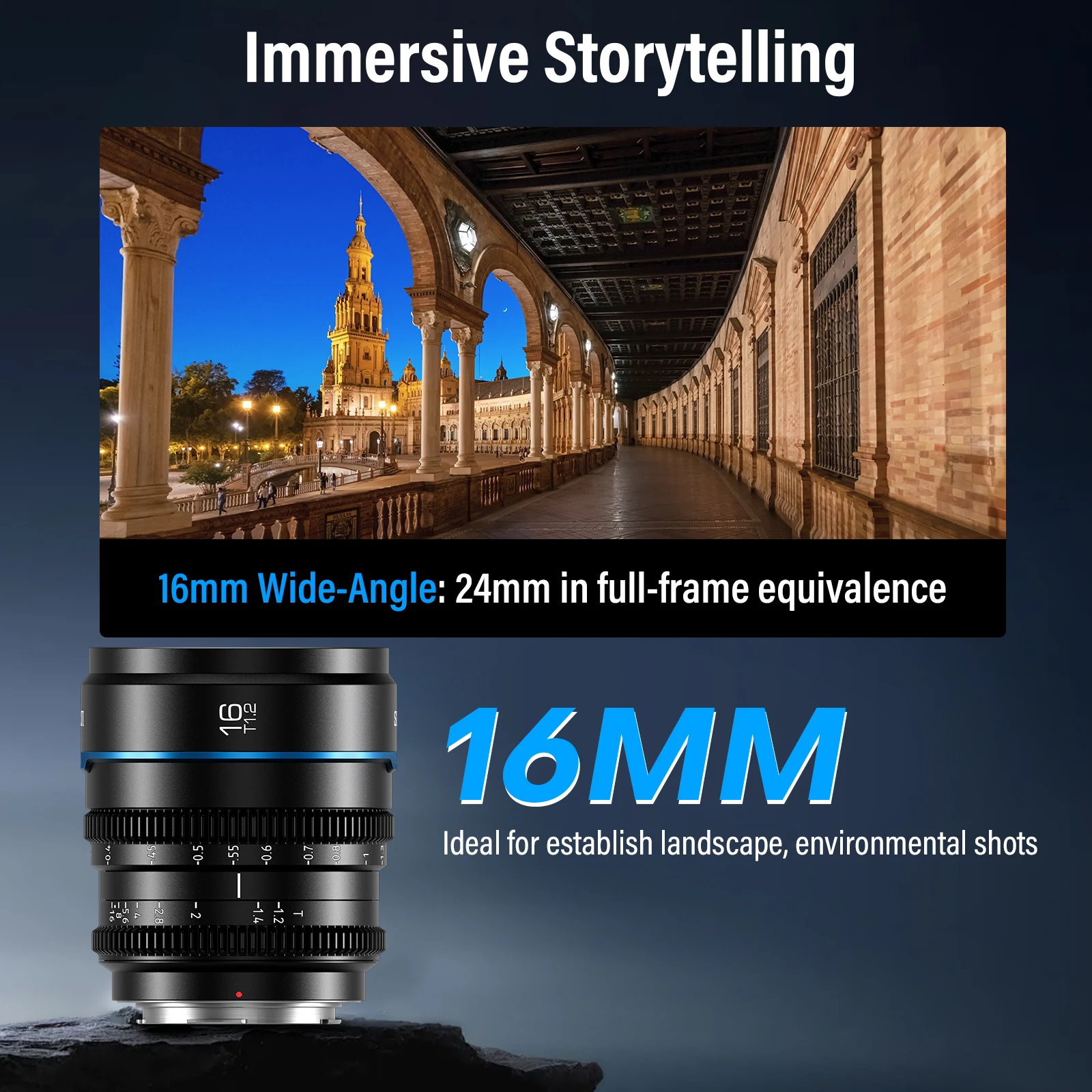 SIRUI Night Walker 16 24 35 55 75mm T1.2 Manual Focus Cine Lens