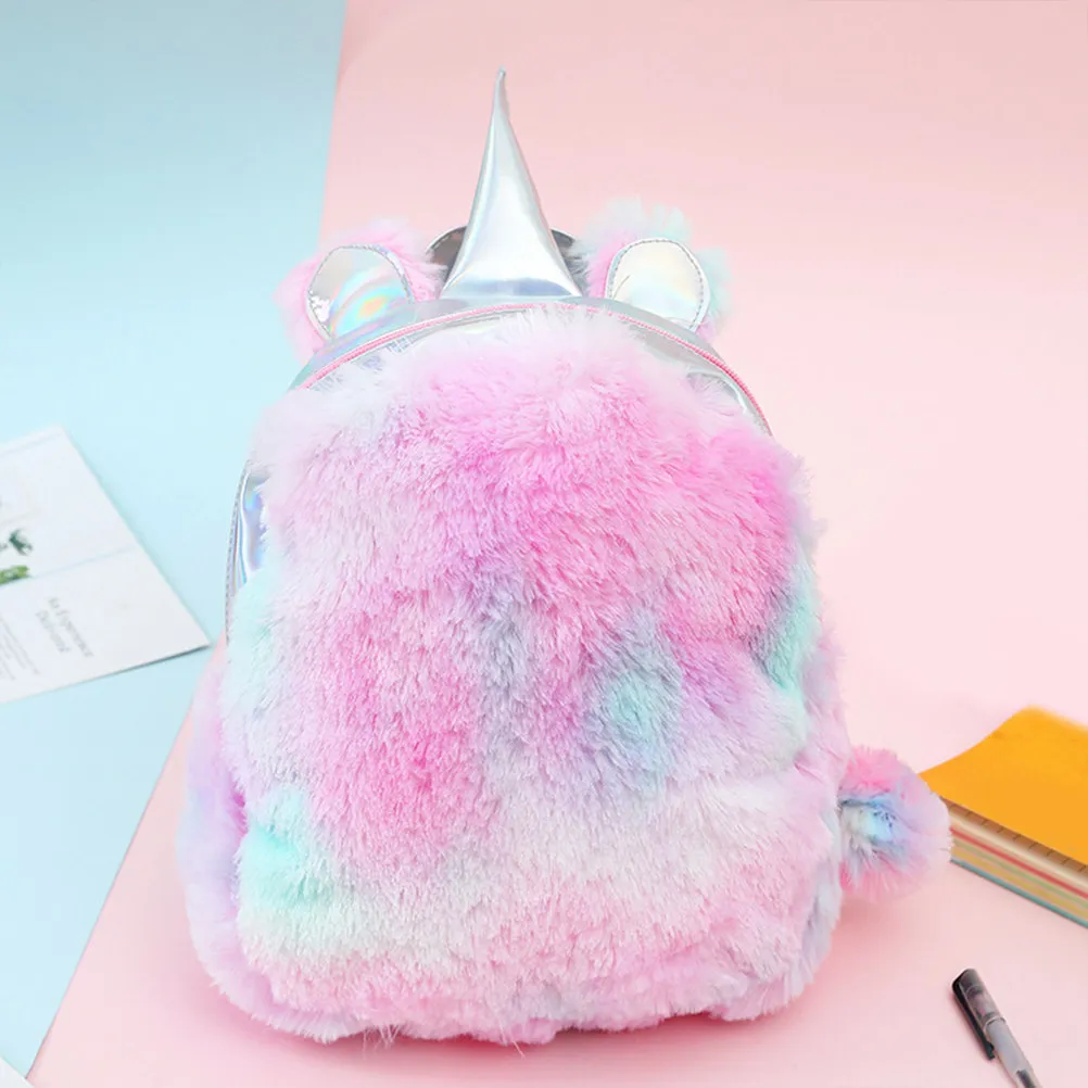 

Kids Unicorn Toddler Backpack Pink Soft Mini School Bag Preschool Snack Bag Animal Pattern Kindergarten Daily Use Backpack