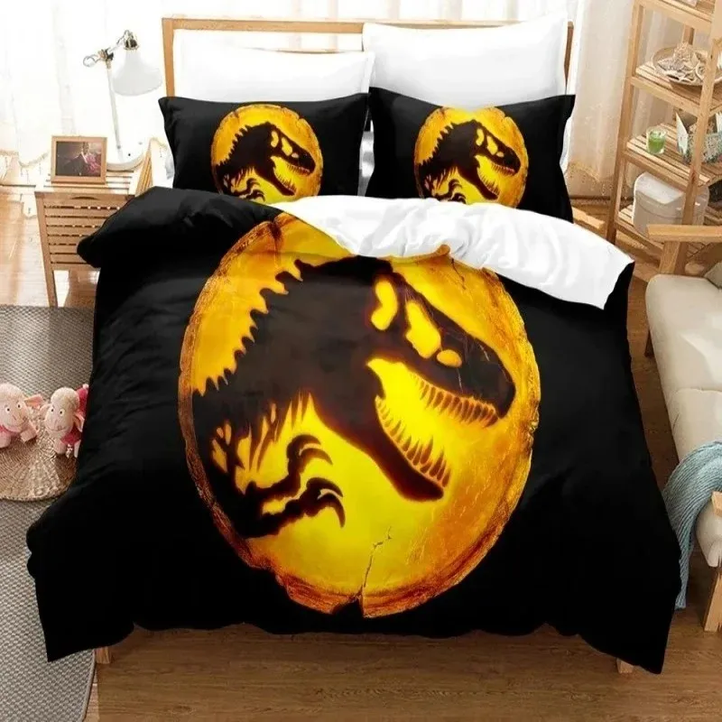 Exquisite Dinosaur World Wallpaper Anime Digital Printing Bedding Set Duvet Cover Comforter Bed Youth Kids Girl Boys Gift