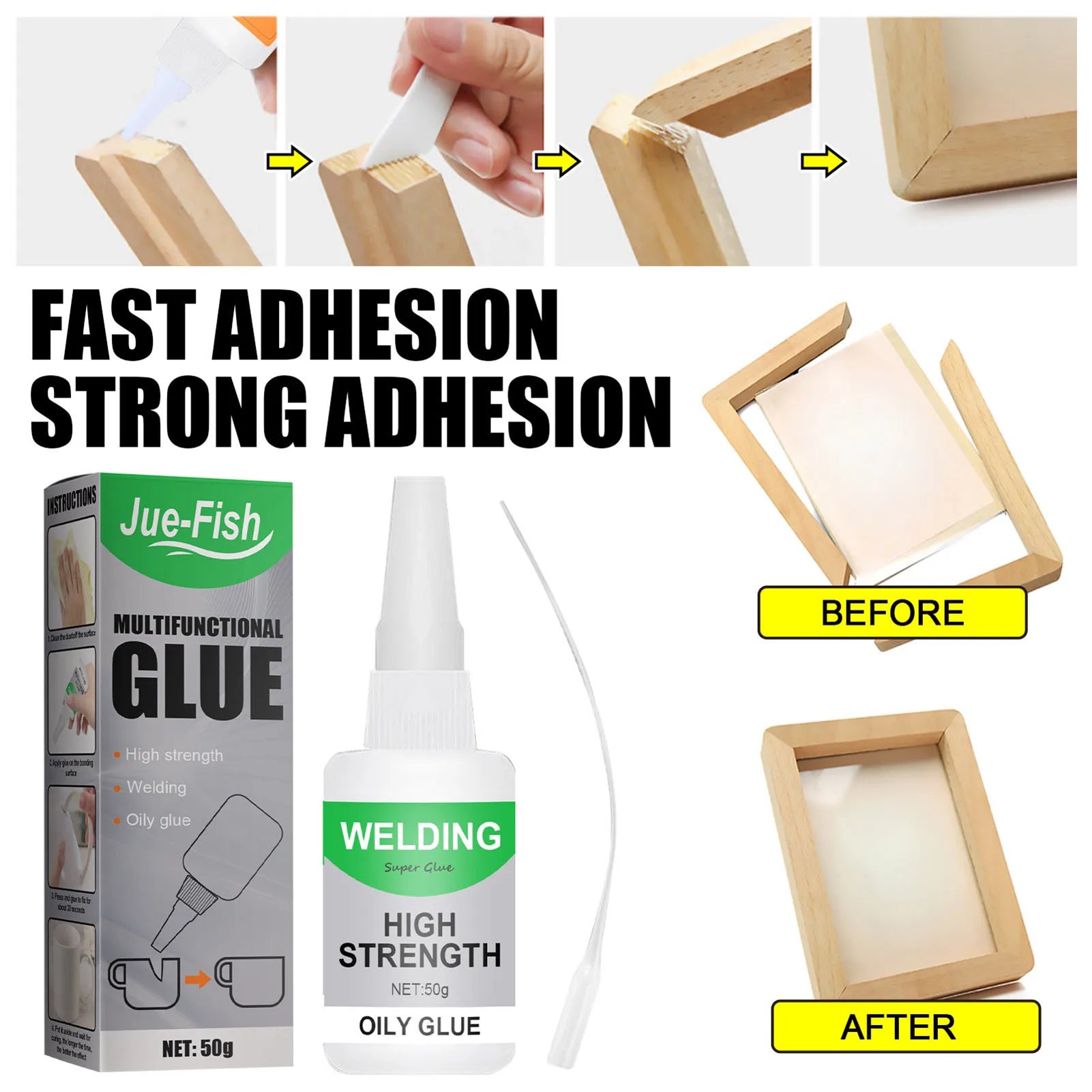 25/45g 502 Super Glue Instant Quick Dry Cyanoacrylate Strong Adhesive Quick Bond Leather Rubber Metal Office Supplies Fast Glue