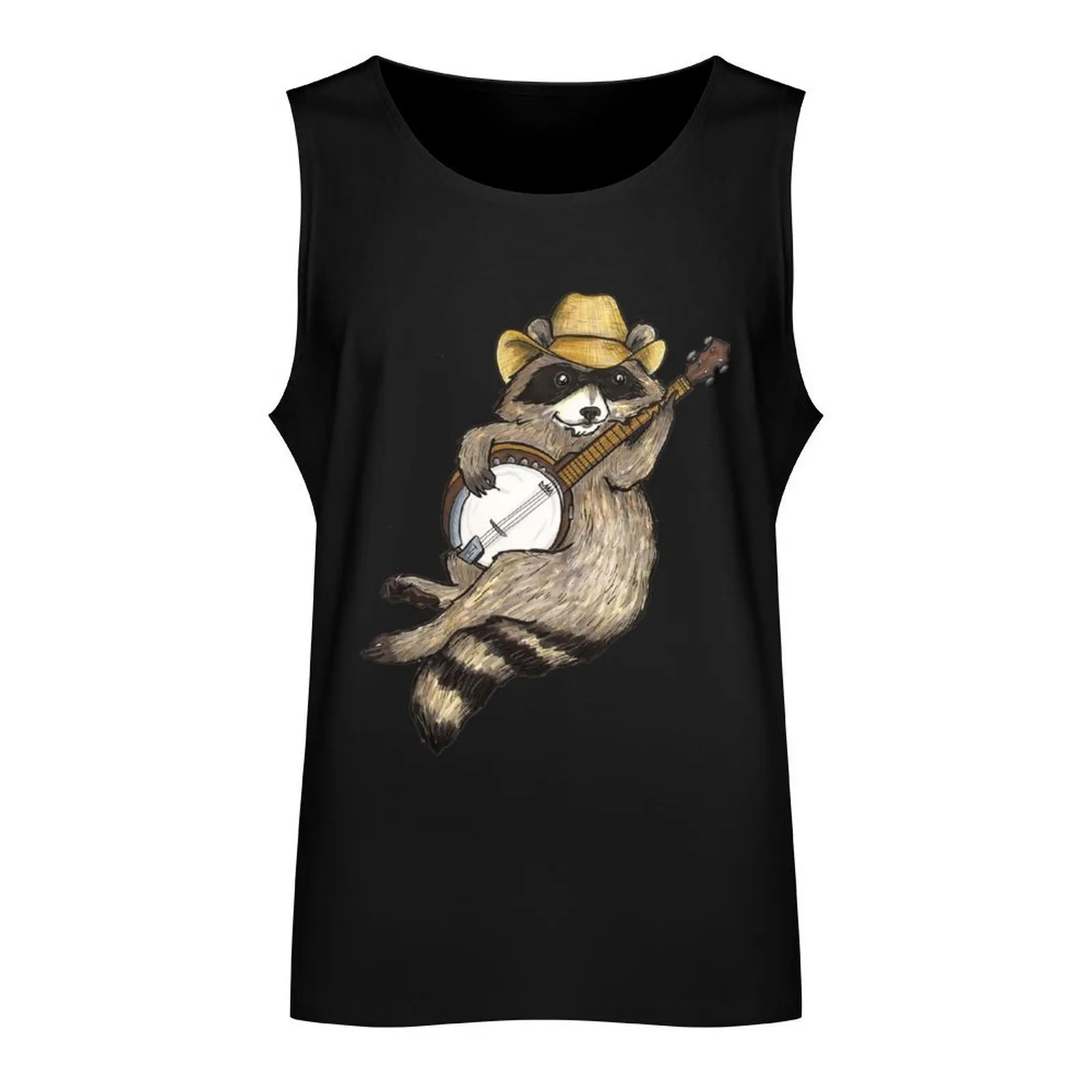 Outlaw Country Raccoon Tank Top running shirt underwear fitness clothing for men t-shirt Men's