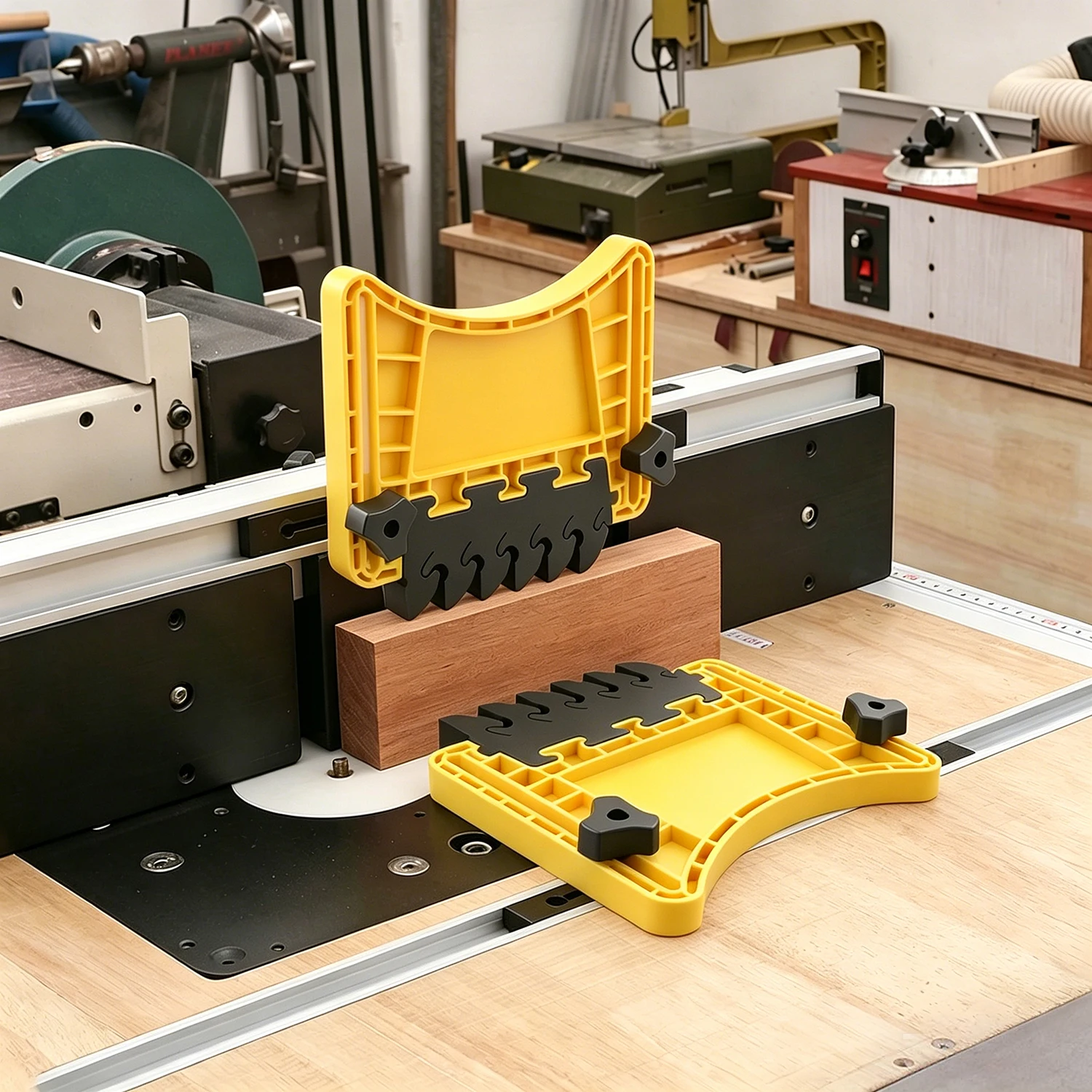 Multifunktionales Federbrett für Tischkreissägen, Frästische und Bandsägen - Holzbearbeitungswerkzeuge und Sicherheitszubehör – Detail 3