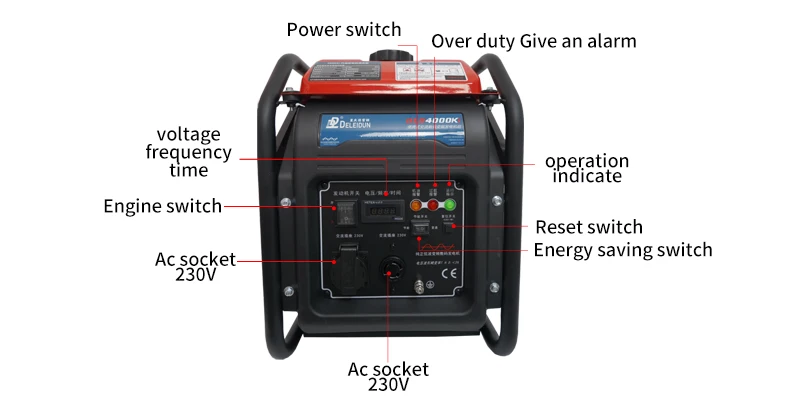 Portable 110V 220V 3000W3Kw Dual Fuel Inverter Generator 50Hz/60Hz