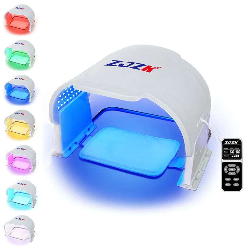 ZJZK LED 光療法マスク顔と首の美容ケアデバイス 990 ビーズ 7 色スキンケア若返り傷除去