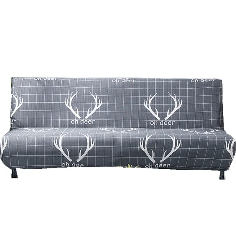 Printed Stretch Sofa Bed Slipcover Full Cover Armless Two Seat Cm Length Depth Back Height Elastic Home Furniture Dust