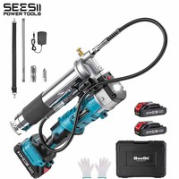 Seesii 12000PSI Electric Grease Gun Kit 5.3oz/min Injector Fat Machine Electric Grease Gun Hardware Tools For Makita 18V Battery