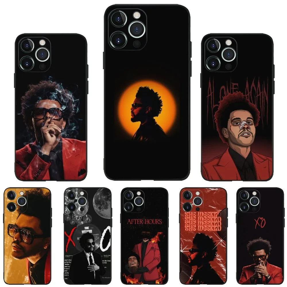 T-The W-Weeknd X-O Singer Phone Case for Apple iPhone, 13, 14,13,12,11,XS,XR,X,8,7,Pro,Max,Plus, Mini Silicone Cover, Black