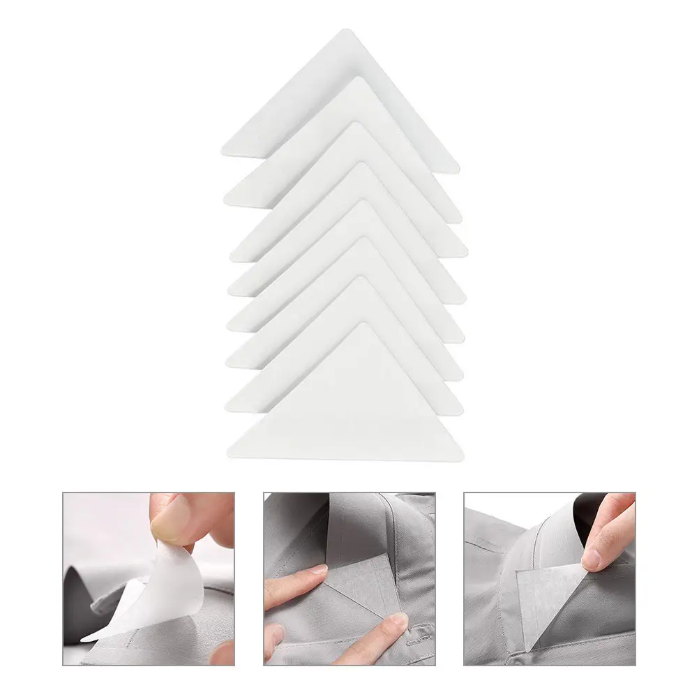 240Pcs Invisible Collar Stickers No Curl PVC Stays Easy Apply Remove Mens Dress Shirts Professional Appearance