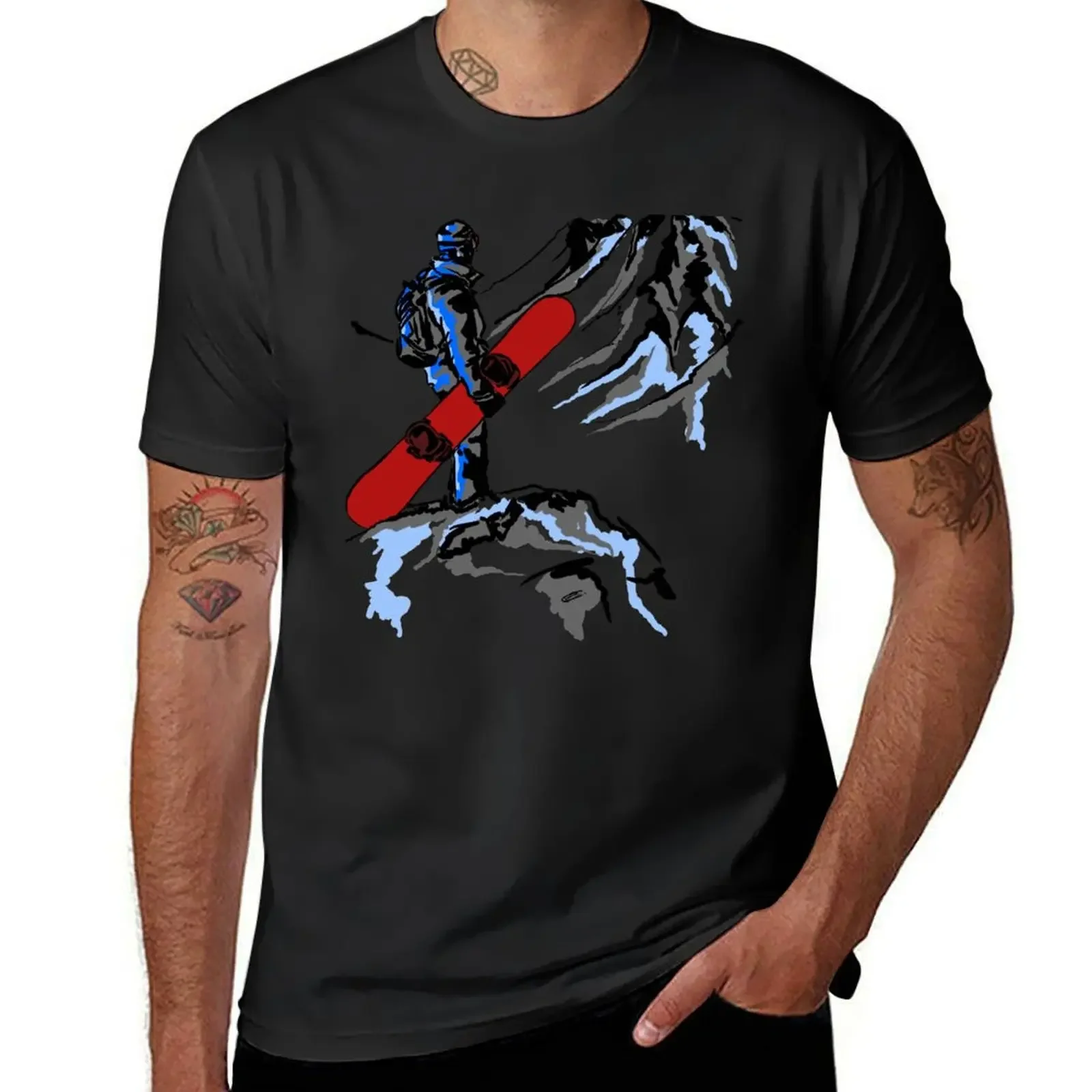 

Snowboarding T-Shirt topping customs workout shirts for men