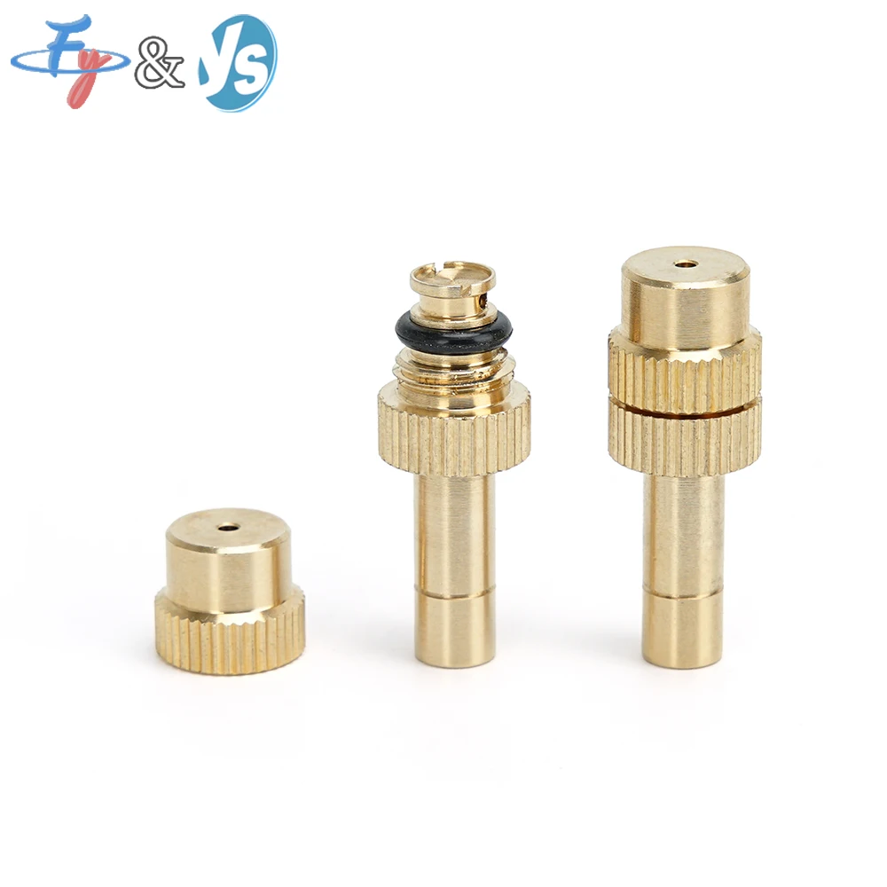 6mm/8mm Brass Quick Plug Atomizing Nozzle Low Pressure Fine Mist for Dust Removal Cooling Disinfection