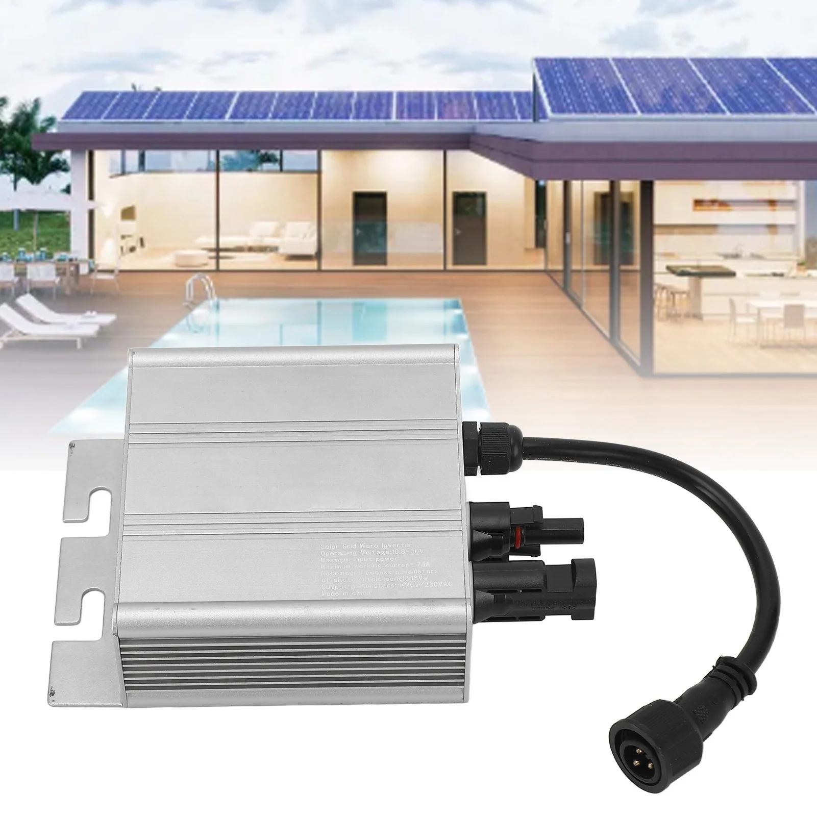 Solar Micro Inverter Grid Tie MPPT Pure Sine Wave Waterproof PV Charging Controller 120V AC230V Automatic Identification