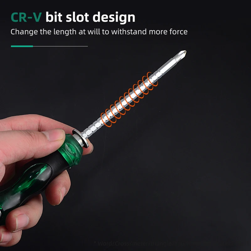 Multifunctional telescopic screwdriver ratcheting a word t-type Phillips change cone three screwdriver repair tool driver