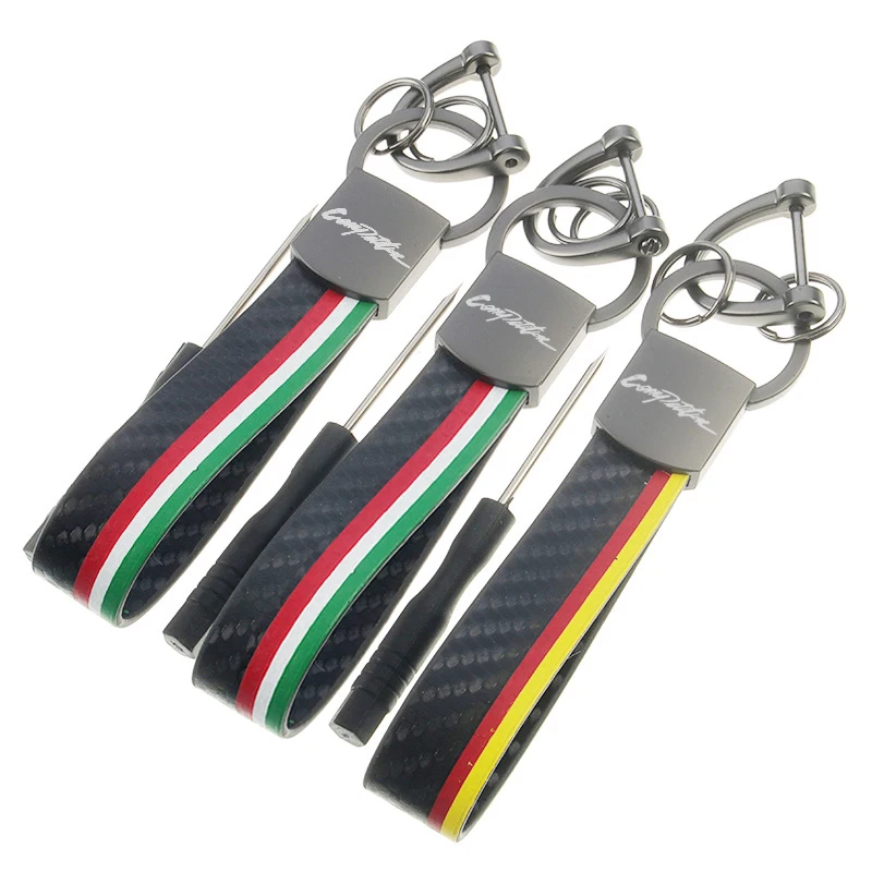 Leather Car Logo Keychain For Mitsubishi Competition Logo Aerobus Lancer Galant Mirage Auto Keyfob Keyring Pendant Accessories