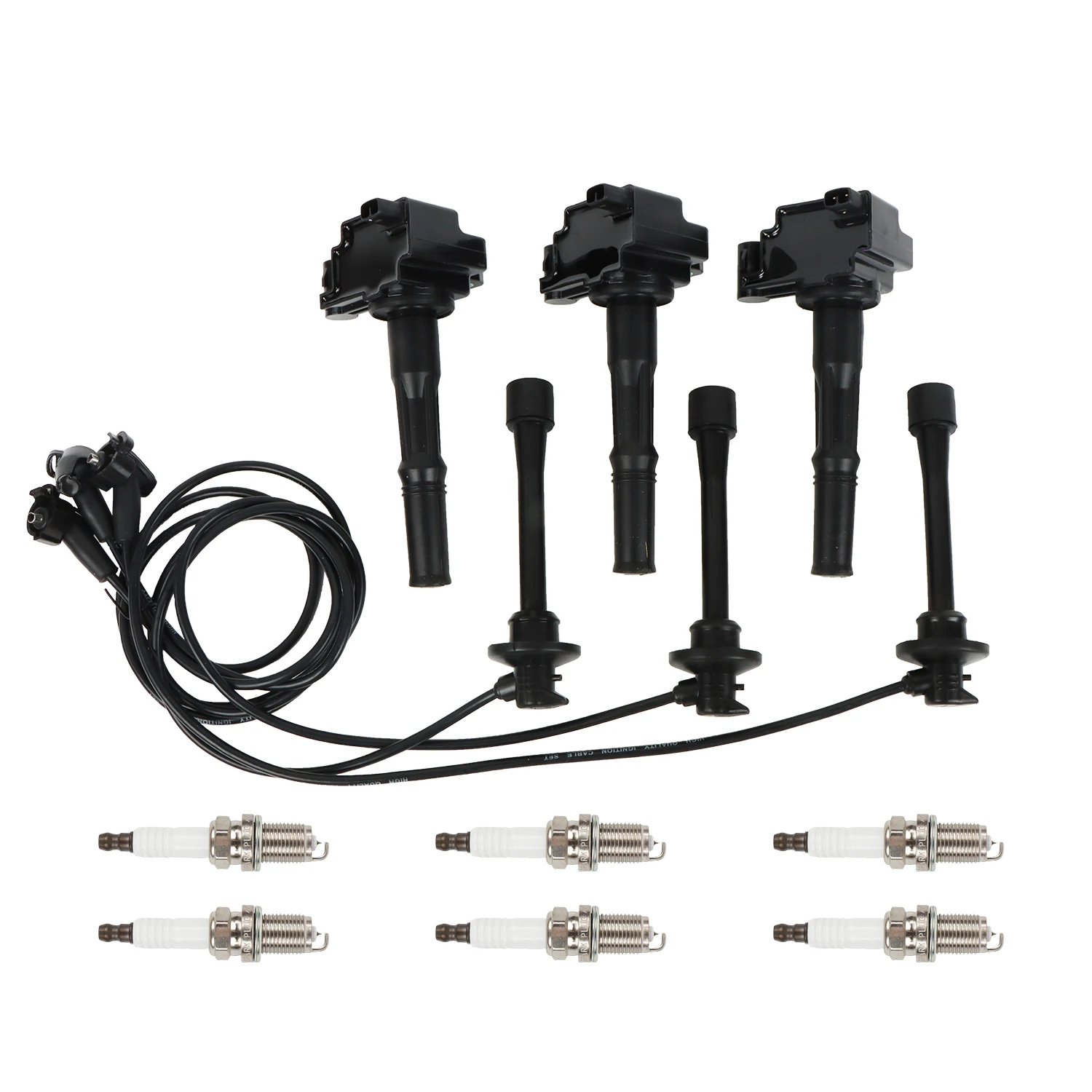Pop 3pcs Ignition Coils+6pcs Iridium Spark Plugs+3pcs Spark Plug Wires For 95-04 Toyota 4Runner 3.4L V6 UF156 Car Engine Parts