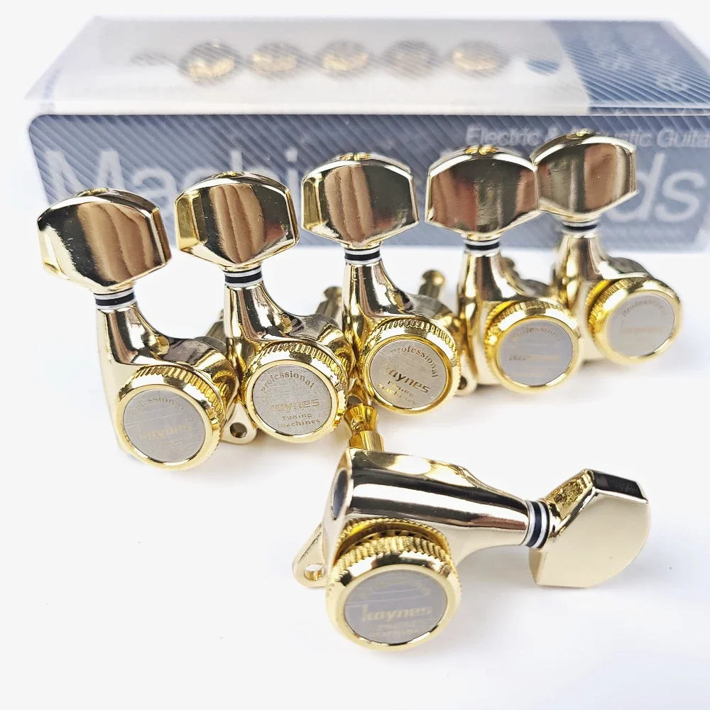 

Gold Locking Tuners for Electric Guitar 1 Set Machine Heads String Pegs with Lock Feature Made in Korea