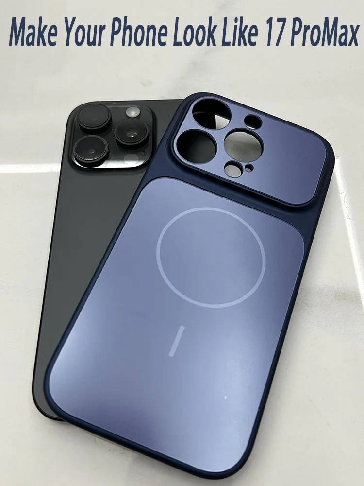 Чехол для iPhone 17 Pro Max, оригинальный оранжевый чехол для iPhone 13 14 15 16 Pro Max Сделать ваш телефон, как 17 Pro Max с магнитом