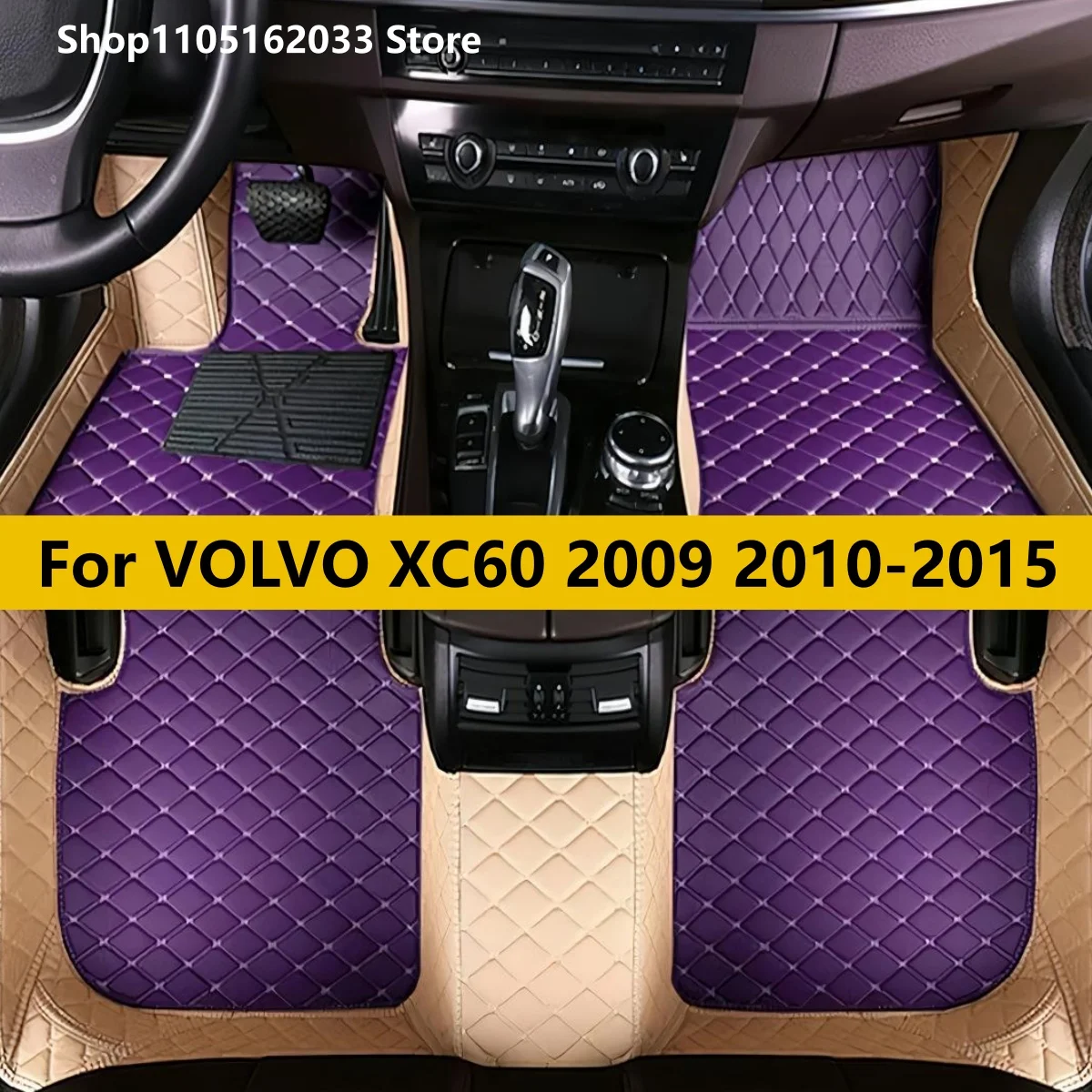 

Автомобильные коврики для VOLVO XC60 2009 2010 2011 2012 2013 2014 2015, автоаксессуары, кожаный водонепроницаемый противоскользящий ковер для ног