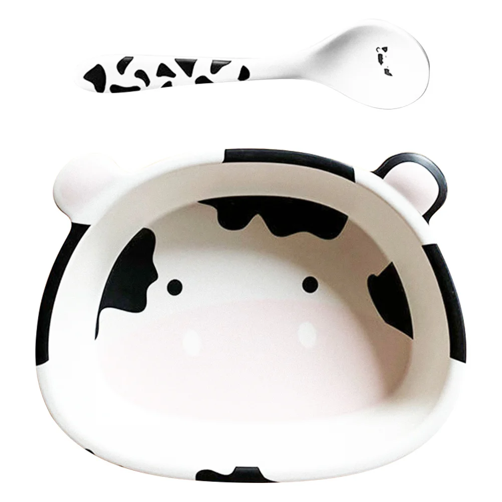 مجموعة واحدة من وعاء الحبوب على شكل بقرة للطفل، وعاء طعام جميل للحلوى، حاوية تخزين محمولة خفيفة الوزن، تصميم رائع، سهل التنظيف