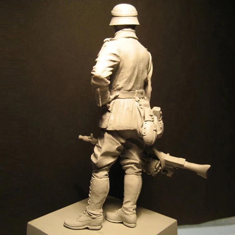 Modelo de resina de tema militar, Manual de modelo blanco de infantería del ejército, 1/16