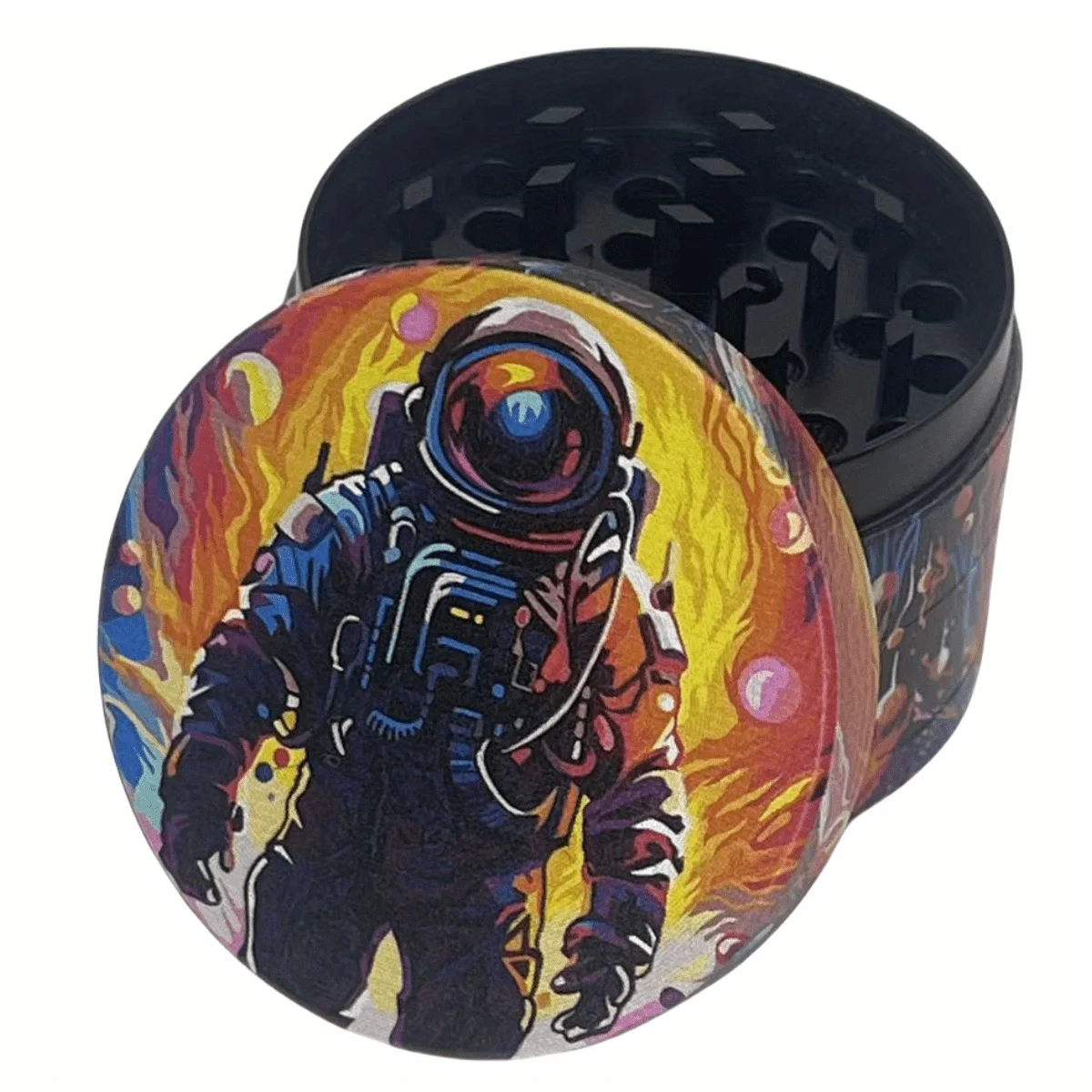 2inch Metal Astronaut Herb Grinder 4-Layer Pepper Mortar Salt Spice Mill Tobacco Grass Raw Grinder Cigarette Smoking Accessories