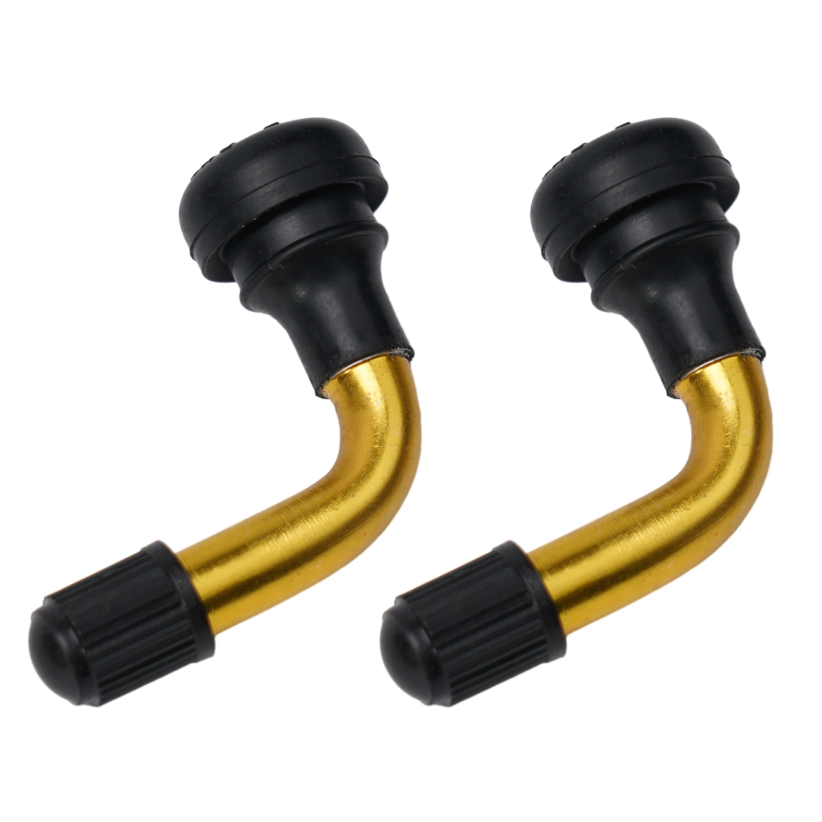 2pcs Angled Tubeless Tire Valve Stems 45/90 Degree For Electric Scooter Motorcycle Dirt Bike PVR70 PVR60 PVR50 Rubber Brass