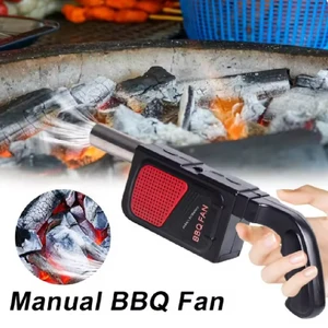 Outdoor Camping BBQ Air Blower Portable Handheld Electric Fan Picnic Cooking Lighter Tool Handheld Barbecue Charcoal Grill Fan