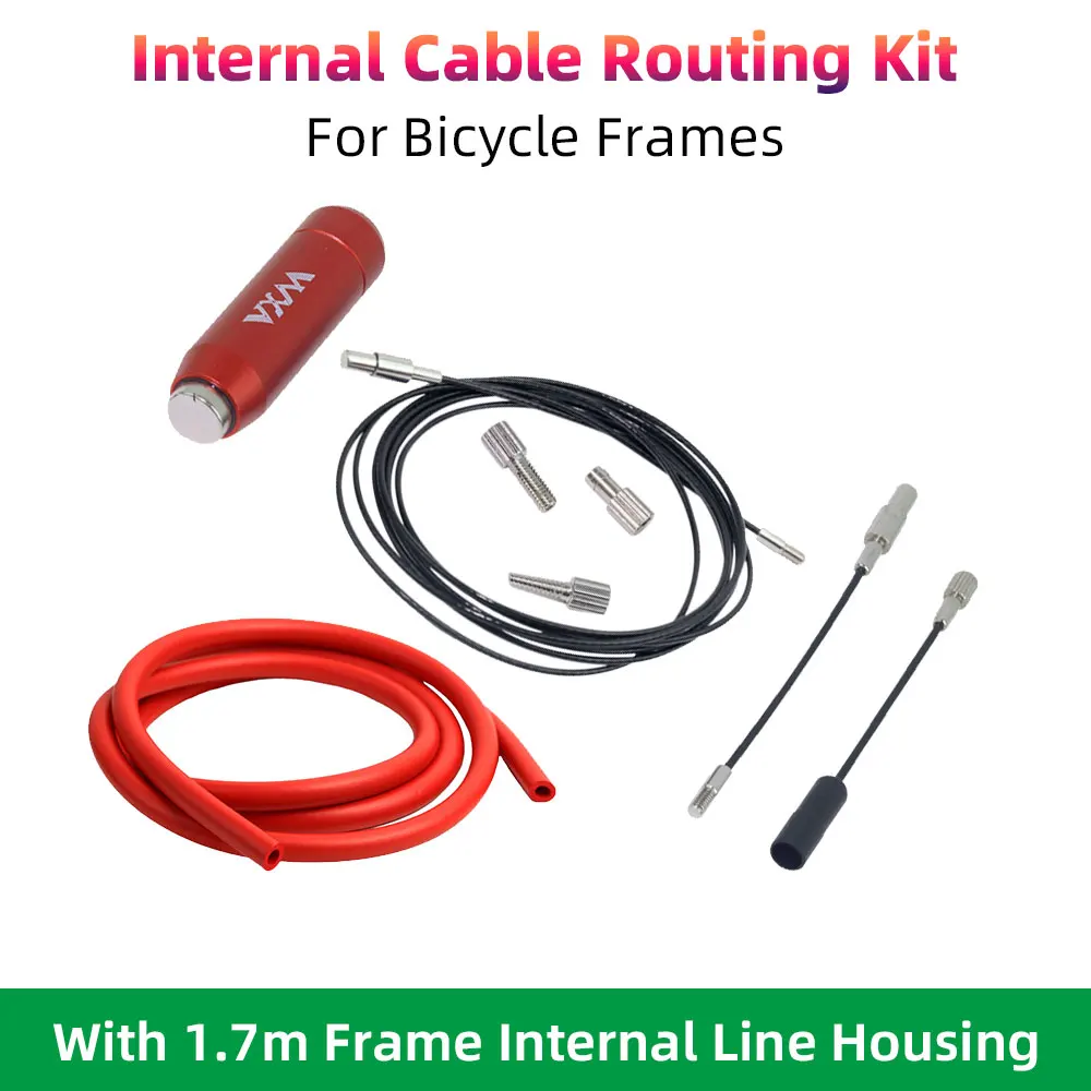 VXM Internal Cable Routing Kit Set 1.7m Bicycle Frame Internal Line Housing Damper  For Mountain Bike MTB Road