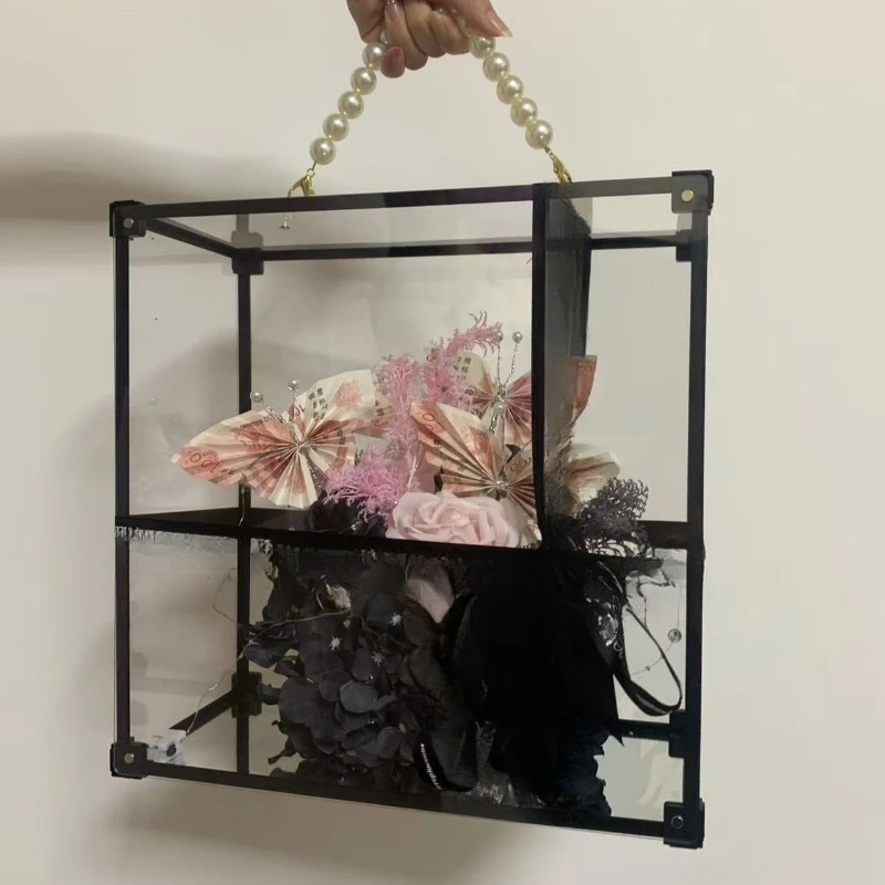 هدية حفل عيد الميلاد، زهرة غنية، شجرة الحظ، الإبحار السلس، مجموعة كاملة من علبة هدايا الزهور الغنية #6