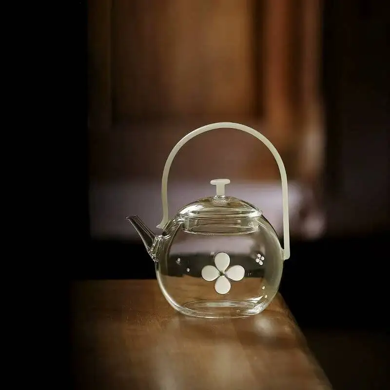 Wuyintang huayu Heat Resistant Glass Thickened Open Flame Electric Ceramic Stove Lifting Tea Making Kettle