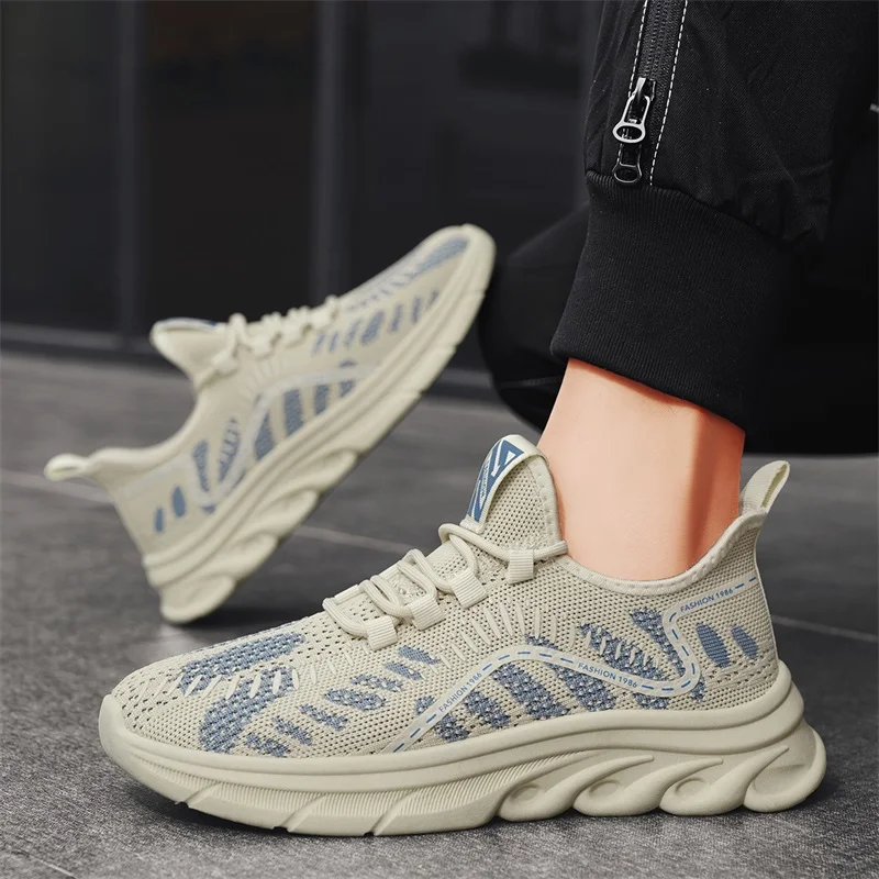 

Легкие уличные повседневные кроссовки класса люкс для мужчин: дышащие, удобные, сетчатые, для бега и активного отдыха