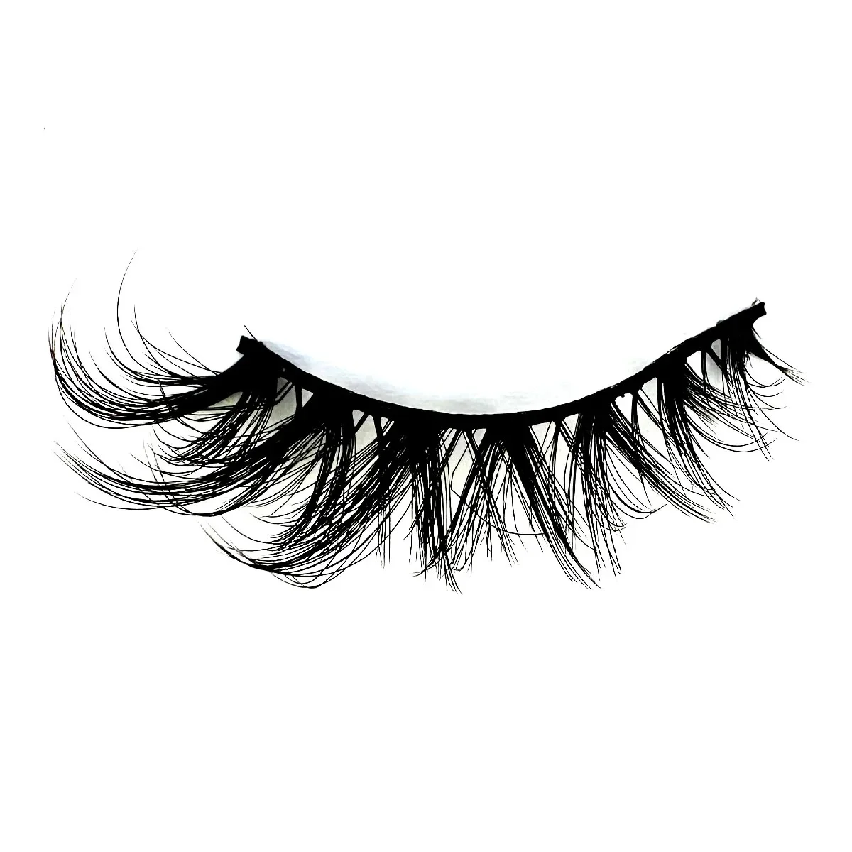 New Cat-Eye 5D Mink Eyelashes Curled Winged Natural Realistic Messy End Eye Elongated Thick False Eyelashes Soft Fake Eyelashes
