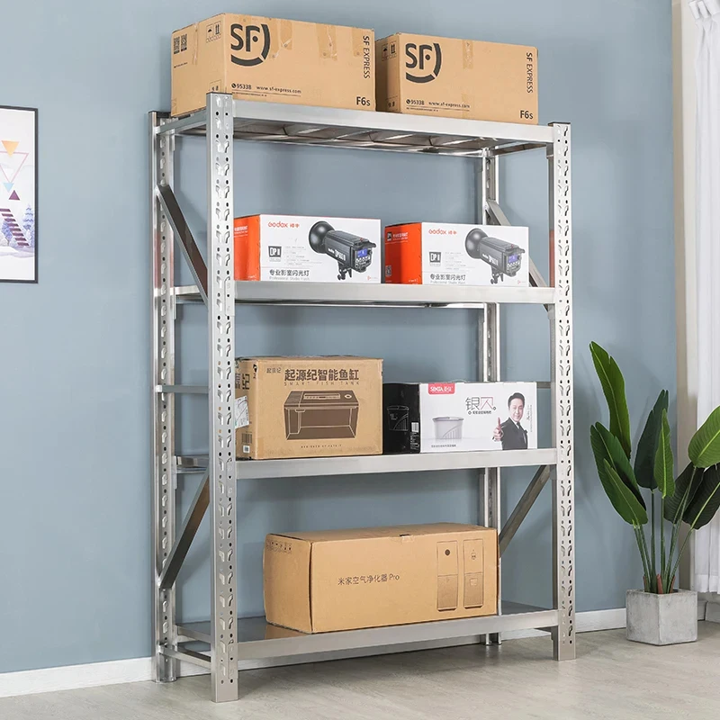 custom.Stainless Steel  Industrial  Racks Adjustable Metal Warehouse  Boltless Racking Shelves