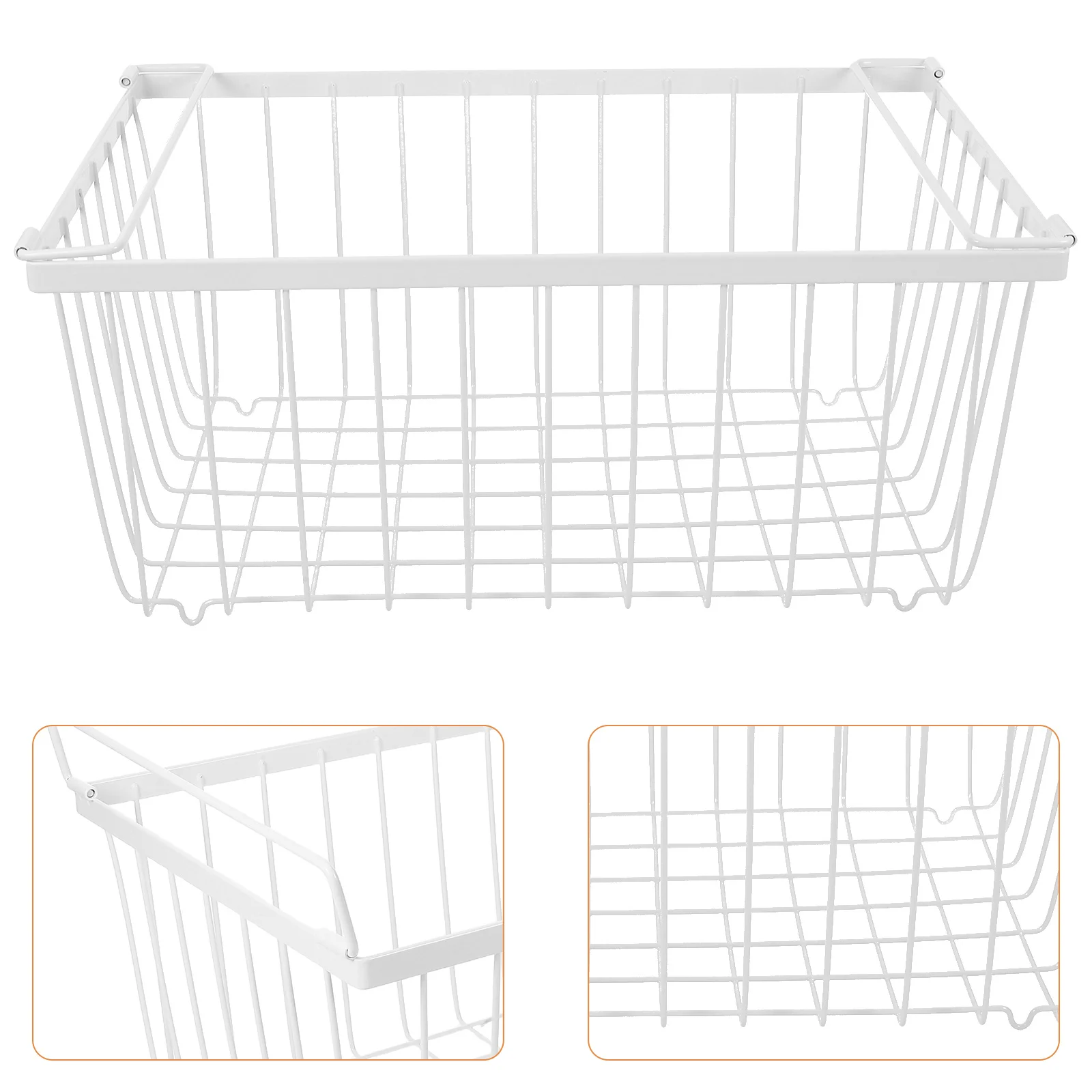

Layered Organizer Bin Stackable Metal For Mesh Basket With Ventilation Hanging Bins For Refrigerator Meat Vegetable
