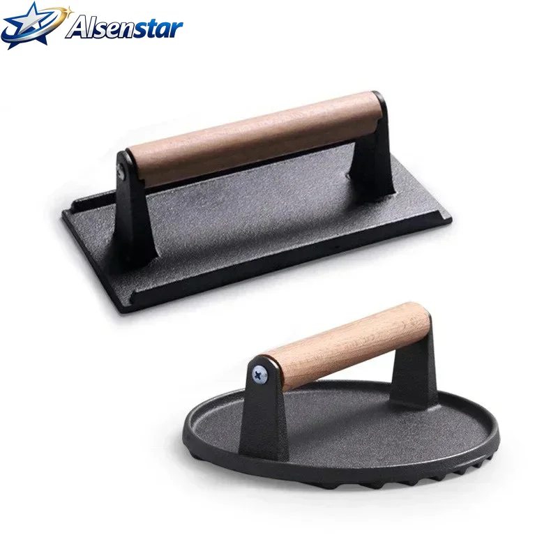 

Meat press machine,cast ironrectangularcircularheavy-duty steak burger machine,barbecue machine,flat top barbecue burger grinder