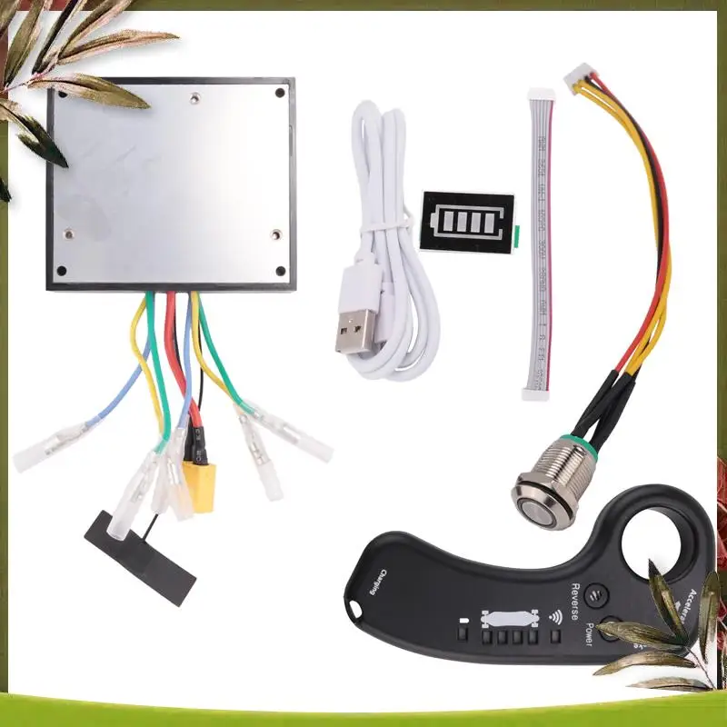 Conjunto de controlador de skate elétrico com motor duplo, sem escova, 36v, longboard drive, esc, substituto, scooter, placa principal, acessórios