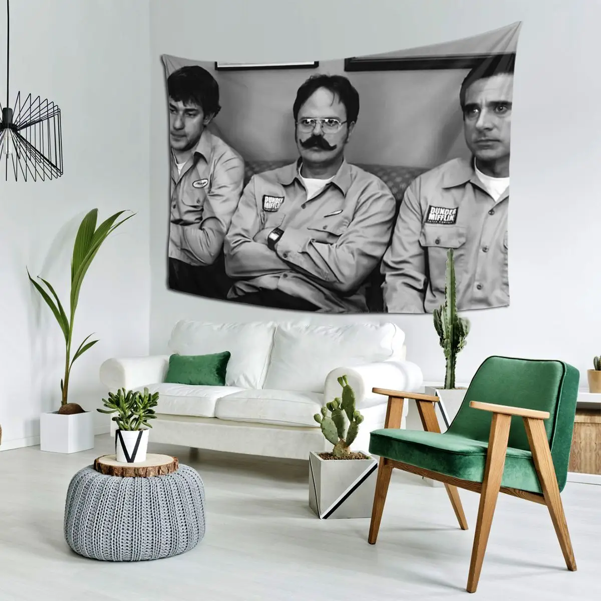 

Jim, Dwight And Michael At Utica The Office Dunder Mifflin Paper Company Tapestry Wall Hanging Aesthetic Home Tapestries
