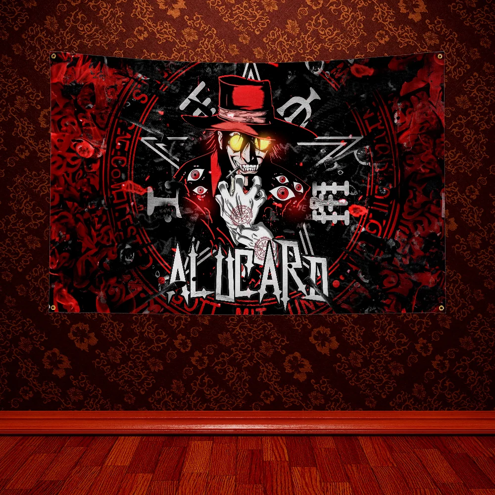 Monster Alucard H-Hellsing Flag Garden Flag Outdoor Decorate Creative Pattern Photo Living Room Wall Art Decor Banner