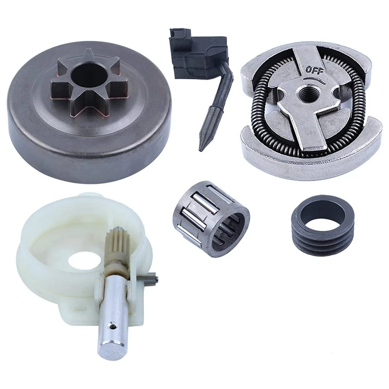 Hot New 325-7T Clutch Drum Bearing Oil Pump, Worm Gear Set for Husqvarna 137 136 141 142 36 41 Chainsaw 530014949