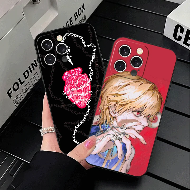 Hunter X-Hunters Kurapika Soft Phone Case for iPhone 11 13 14 15 16 Pro Max 17 Air 16E 12 Mini 7 Black Fundas Back Cover view 3