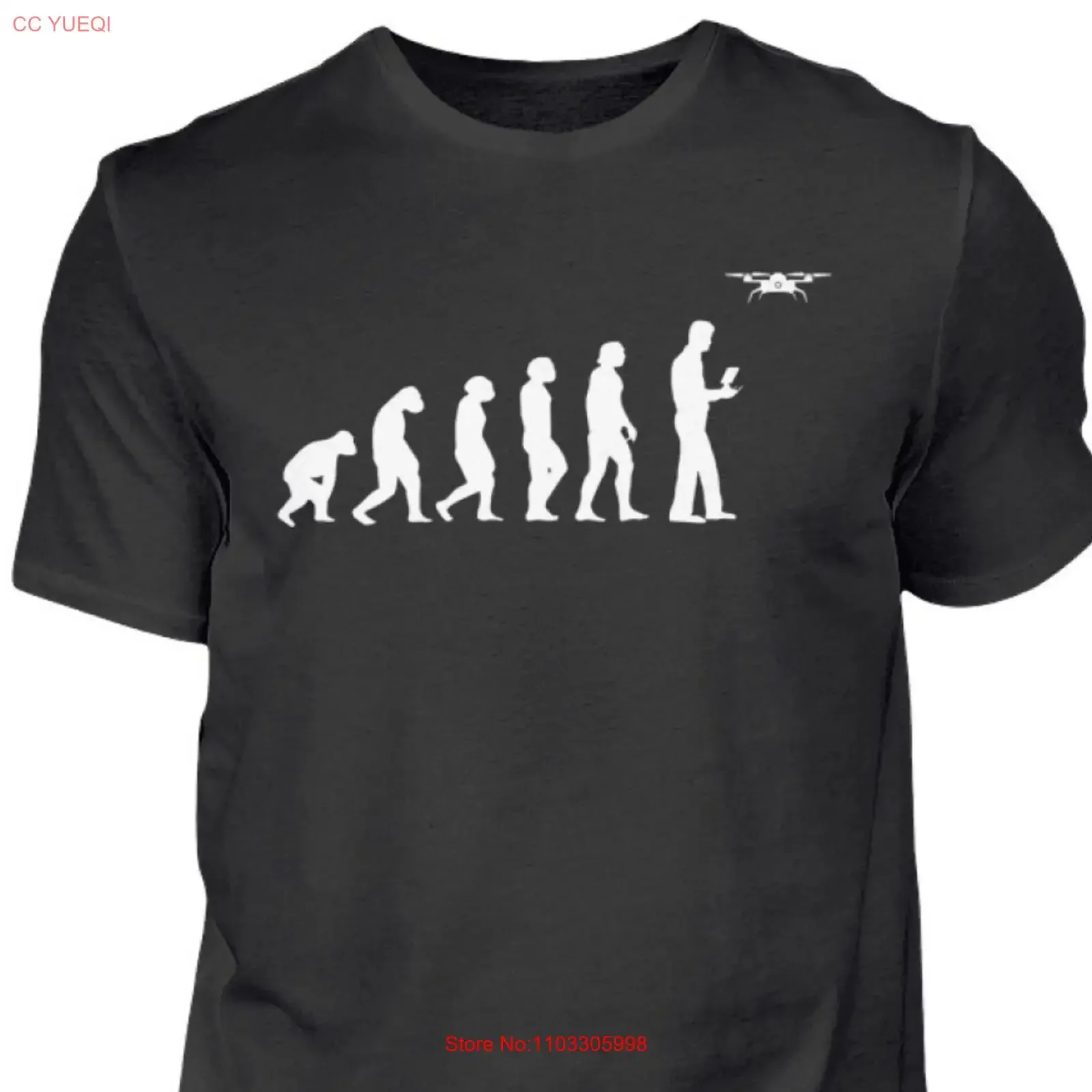 Drone Pilot Evolution Multicopter Ground Quadcopter T-shirt pour hommes vintage lavé vêtements de créateur confortable élégant unisexe