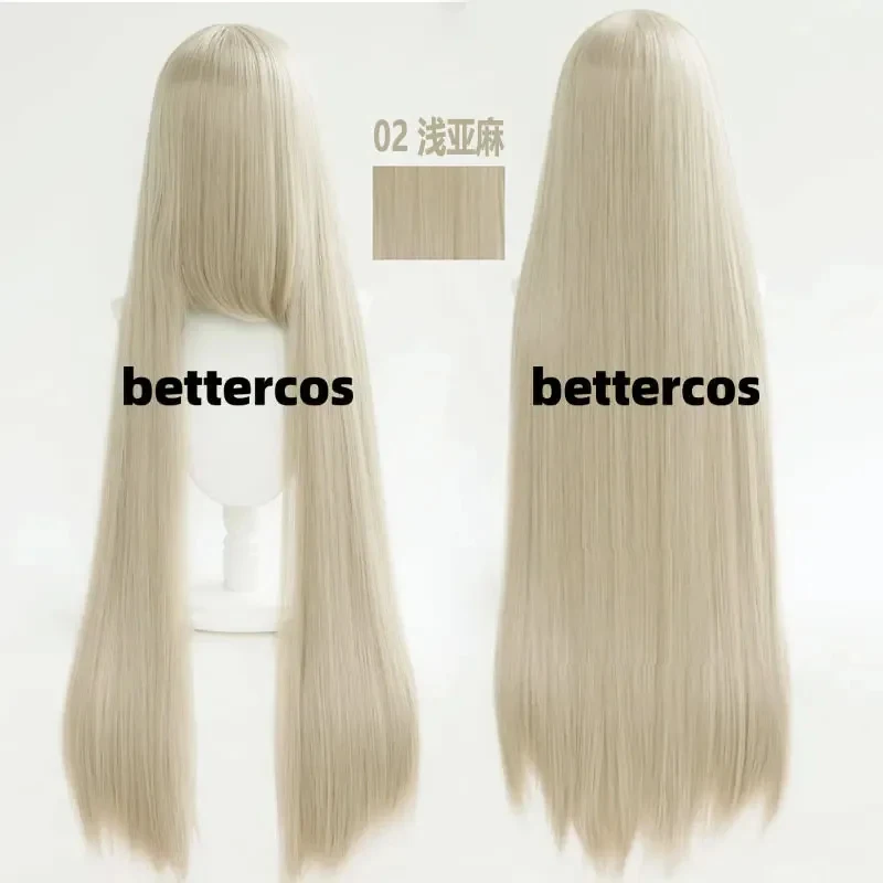 

A;3\v,7'd/New100cm Long Straight Cosplay Heat Resistant Synthetic Hair Anime Party Color Wigs + Wig Cap2025x;4'v\6,b/