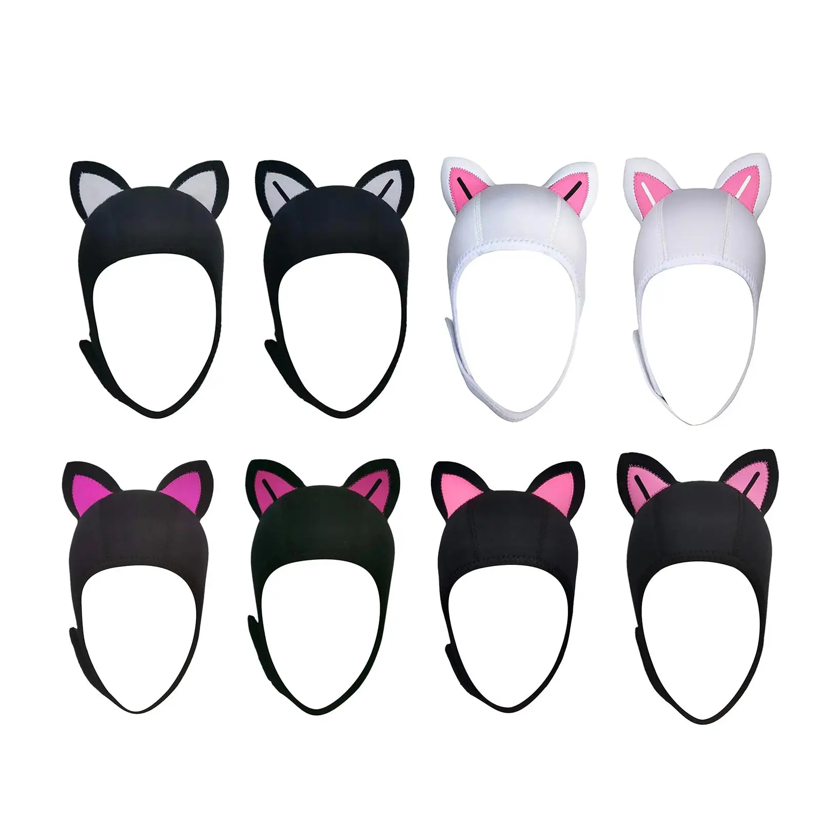 Cat Ears Scuba Diving Hood Cap 3mm Neoprene Diving Wetsuit Hood for Winter