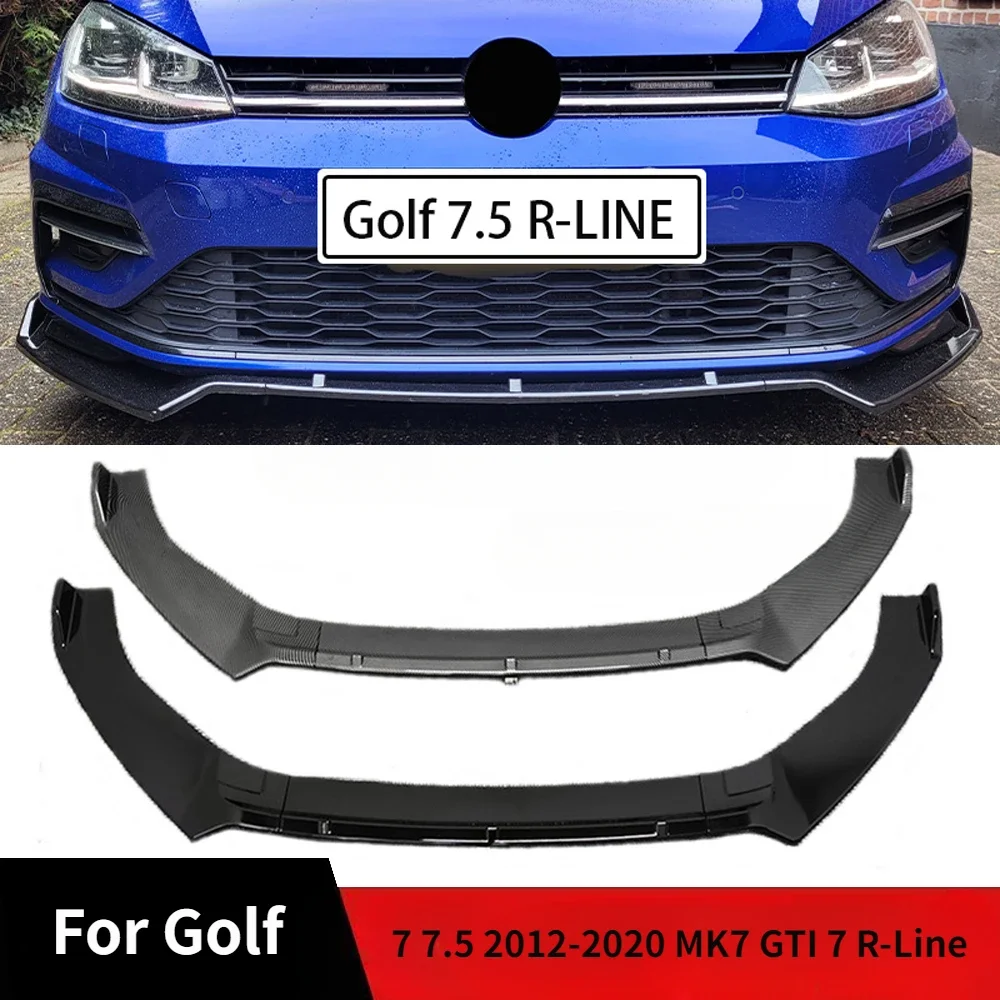 

Front Bumper Splitter Lip Fit For Golf 7 7.5 2012-2020 MK7 MK7.5 GTI 7 R-Line Diffuser Body Kit Spoiler Guard Car Accessories