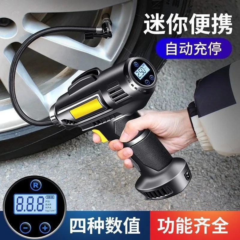 Wireless Car Tire Inflator, Portable USB Rechargeable Air Pump for Automobiles & Electric Vehicles