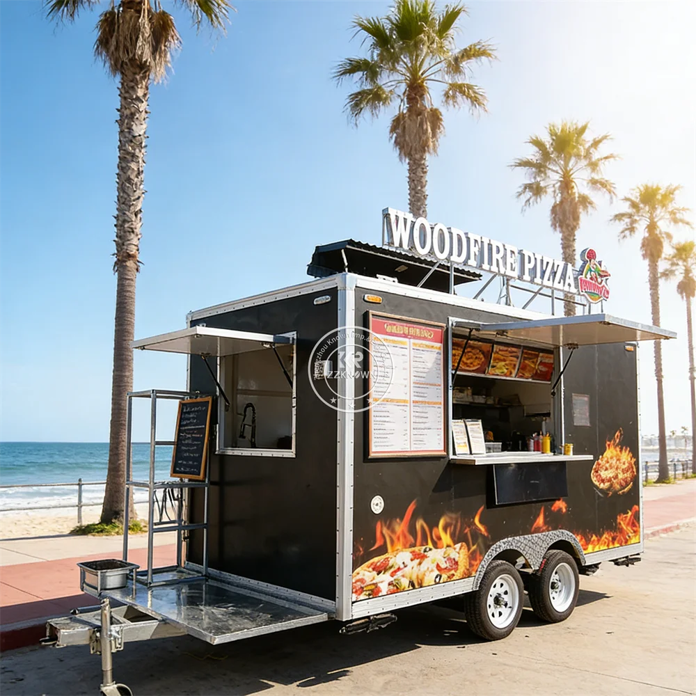 

Мобильный фургон для кофе и еды, передвижная кофейня, коммерческий фургон для уличной еды с полным оборудованием