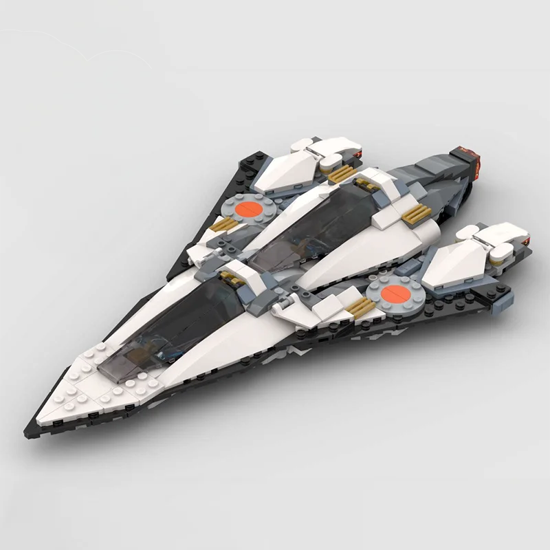 405pcs MOC Star Battle Delta-7X Super Aethersprite Heavy Starfighter - Alternate Build 2 X Interstellar Model Building Blocks