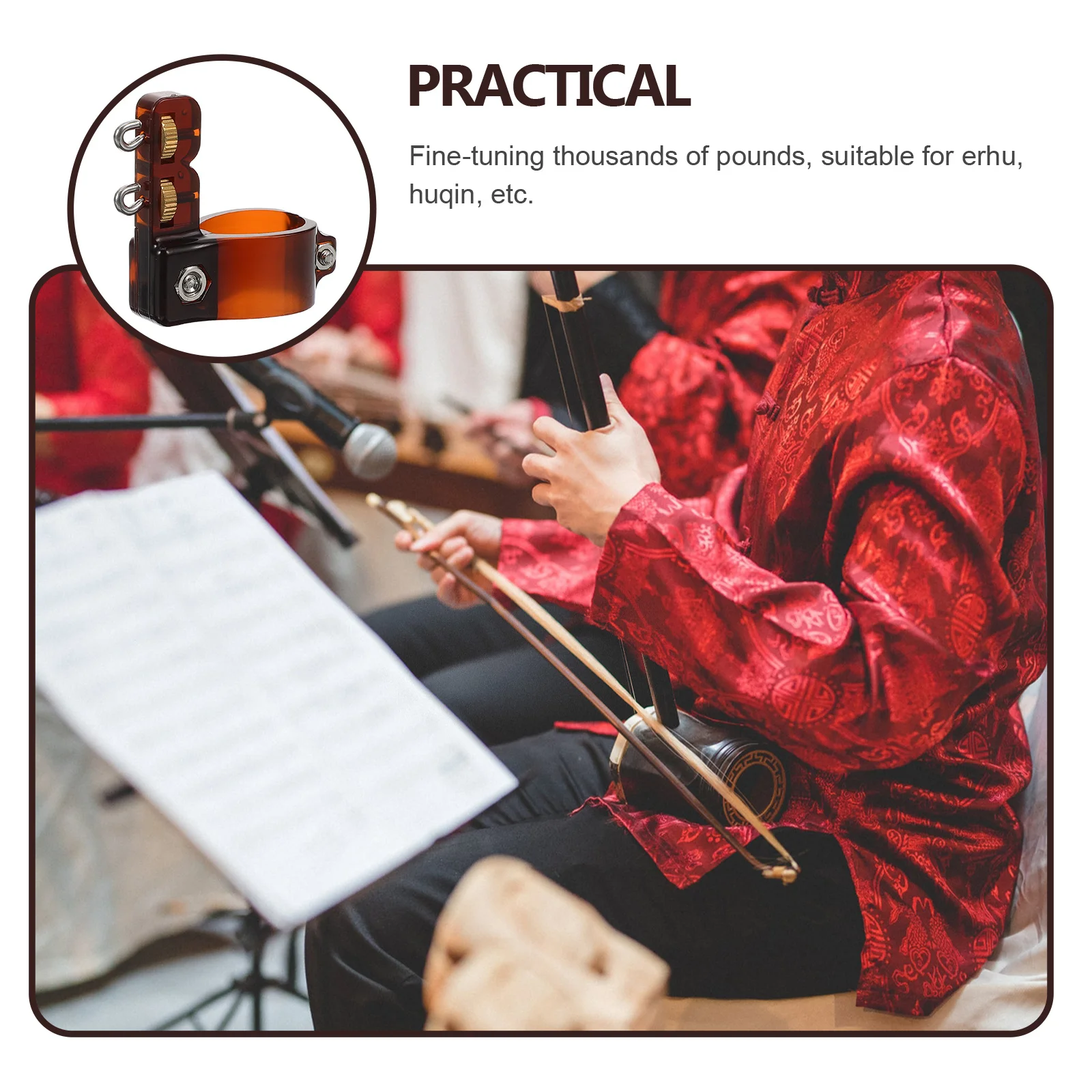 

Erhu Fine Tuner Metal String Adjuster Easy Install Erhu Accessory Fine-Tuning Instrument Part Fine Tuner Instrument Parts