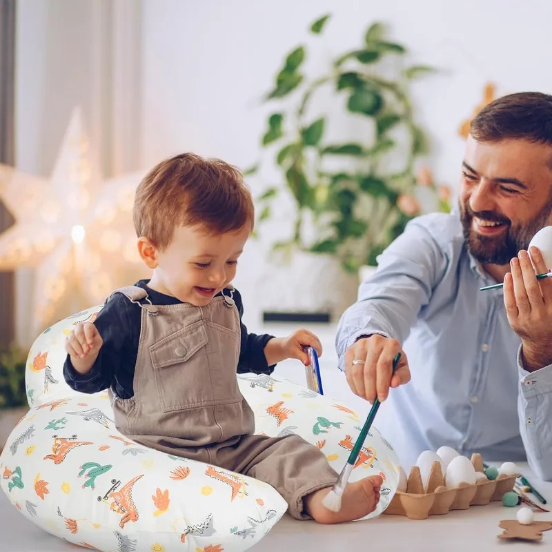 وسادة رضاعة مع غطاء مطبوع عليه حيوانات - وسادة دعم قابلة للإزالة وقابلة للغسل للرضاعة الطبيعية للأمهات والأطفال. بيبيس cosas Utiles #5