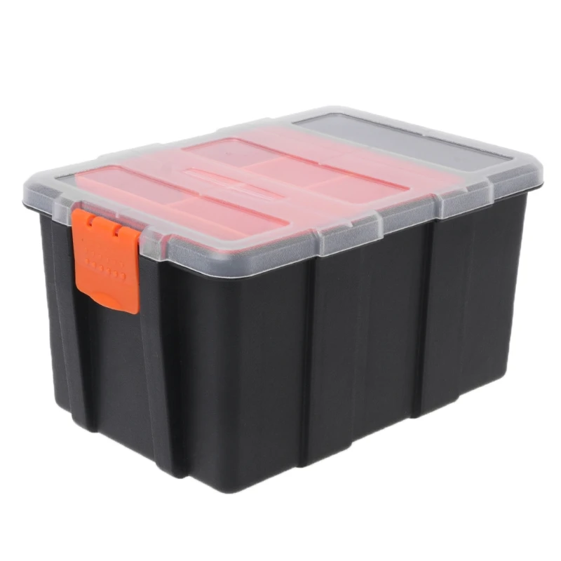 Hardware Box Transparent Multifunctional Storage Tools Case Plastic Organizer #Aug.26