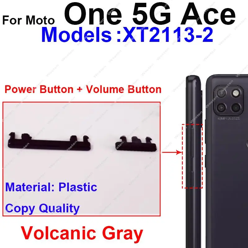 On OFF Power Volume Button For Motorola MOTO G 5G Plus One 5G UW Ace G 5G Volume Power Buttons Switch Control Side Key Parts